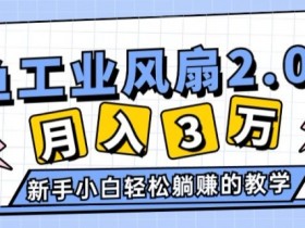 2024年6月最新闲鱼工业风扇2.0项目，新手小白躺赚的教学-天天学吧