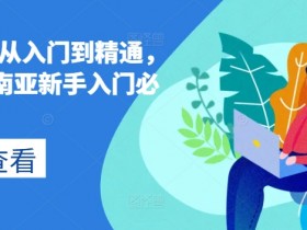 lazada从入门到精通，跨境东南亚新手入门必修课-天天学吧