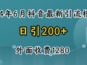 2024最新抖音暴力引流创业粉(自热模板)外面收费1280【揭秘】-天天学吧