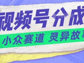 视频号分成掘金小众赛道 灵异故事，普通人都能做得好的副业-天天学吧