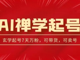 AI禅学起号玩法，中年粉收割机器，3天千粉7天万粉【揭秘】-天天学吧