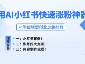 小红书快速涨粉神器，利用AI制作小红书爆款笔记【揭秘】-天天学吧