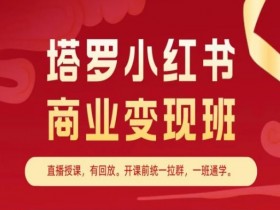 塔罗小红书商业变现班，小红书变现教程-天天学吧