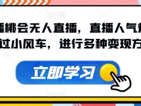 抖音蟠桃会无人直播，直播人气爆满，通过小风车，进行多种变现方式-天天学吧