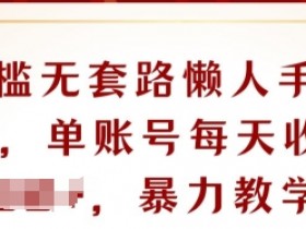 0门槛无套路懒人手机撸金，单账号每天收益一两张-天天学吧