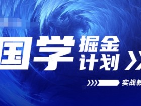 国学掘金计划2024实战教学视频教学，高复购项目长久项目-天天学吧