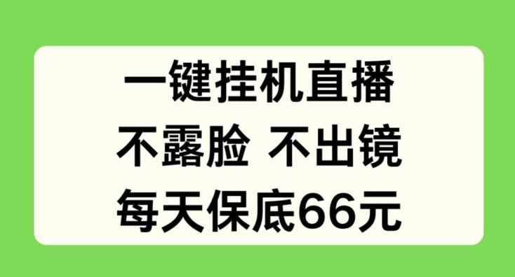 图片[1]-一键挂JI直播，不露脸不出境，每天保底66元【揭秘】-天天学吧