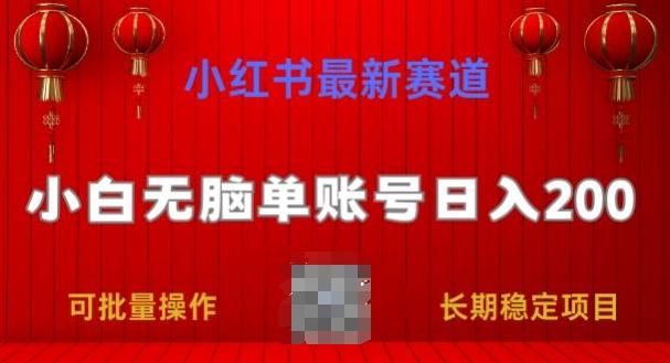 图片[1]-小红书最新赛道，小白无脑单账号日入200，长期稳定项目-天天学吧