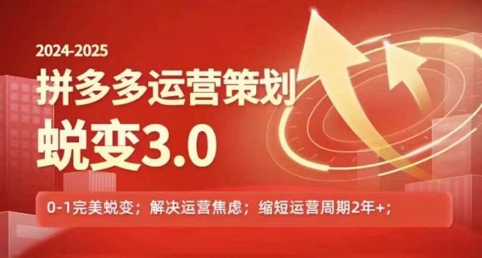 图片[1]-2024-2025拼多多运营策略蜕变3.0，0~1完美蜕变，解决信息焦虑-天天学吧