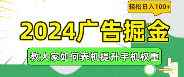 图片[1]-2024广告掘金，教大家如何养机提升手机权重，轻松日入100+【揭秘】-天天学吧