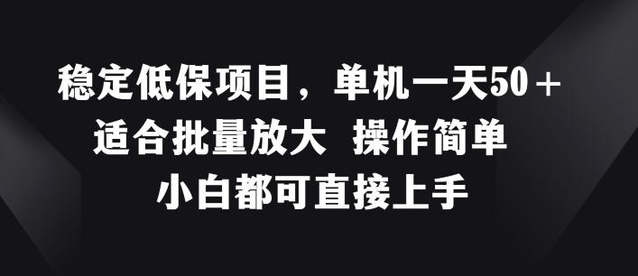 图片[1]-稳定低保项目，单机一天50+适合批量放大 操作简单 小白都可直接上手【揭秘】-天天学吧