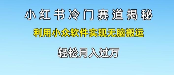 图片[1]-小红书冷门赛道揭秘，利用小众软件实现无脑搬运，轻松月入过万-天天学吧