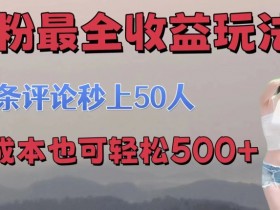 se粉最全收益玩法 一条评论秒上50人 无成本也可轻松500+-天天学吧