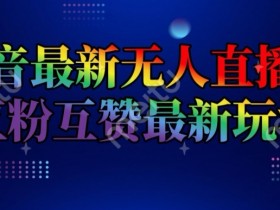 抖音最新无人直播间互粉互赞新玩法，一天收益2k+【揭秘】-天天学吧