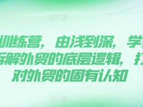 外贸训练营，由浅到深，学得超快，拆解外贸的底层逻辑，打破你对外贸的固有认知-天天学吧