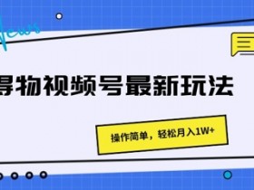 得物视频号最新玩法 操作简单，轻松月入1W+-天天学吧