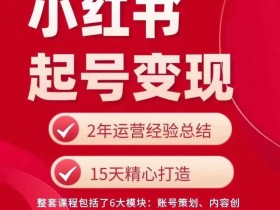 小红书从0~1快速起号变现指南，手把手教你做个赚钱的小红书账号-天天学吧