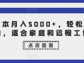 零成本月入5000+，轻松脚本挂JI，适合家庭和远程工作者-天天学吧