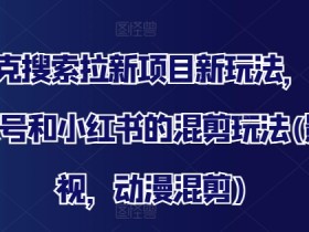 夸克搜索拉新项目新玩法，百家号和小红书的混剪玩法(影视，动漫混剪)-天天学吧