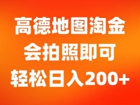 高德地图淘金，会拍照即可，轻松日入200+-天天学吧