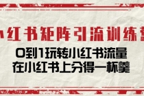 小红书矩阵引流训练营：0到1玩转小红书流量，在小红书上分得一杯羹-14节课-天天学吧