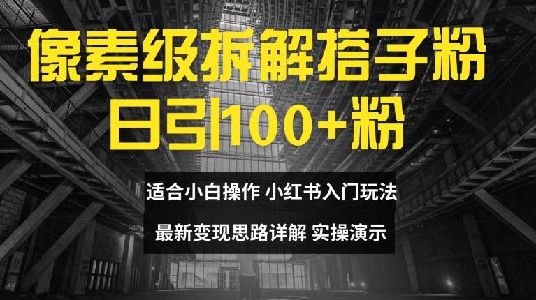 图片[1]-像素级拆解搭子粉，日引100+，小白看完可上手，最新变现思路详解【揭秘】-天天学吧