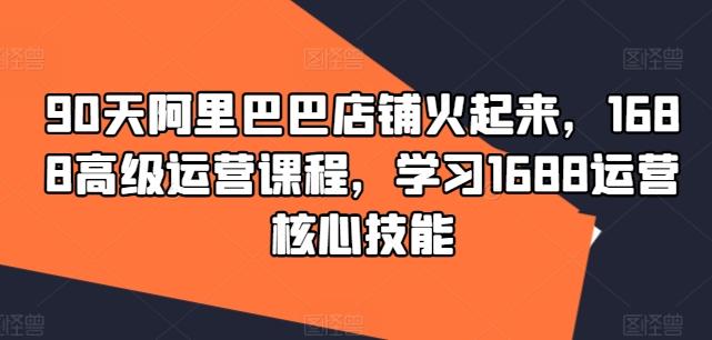 图片[1]-90天阿里巴巴店铺火起来，1688高级运营课程，学习1688运营核心技能-天天学吧