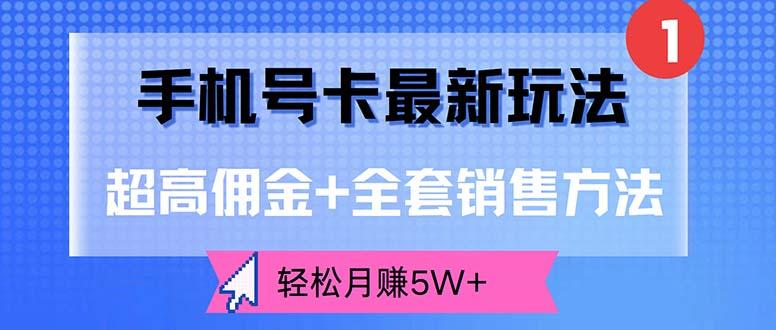 图片[1]-手机号卡最新玩法，超高佣金+全套销售方法，轻松月赚5W+-天天学吧