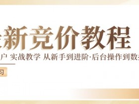 竞价教程：真实账户 实战教学 从新手到进阶·后台操作到数据优化-天天学吧