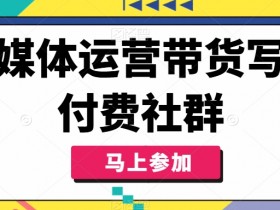 自媒体运营带货写作付费社群，带货是自媒体人必须掌握的能力-天天学吧