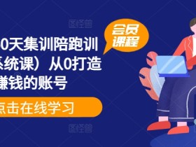 小红书60天集训陪跑训练营（系统课）从0打造能赚钱的账号-天天学吧