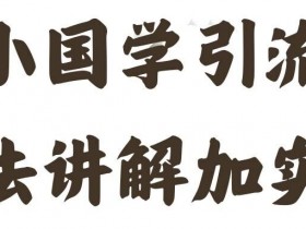 国学引流方法实操教学，日加50个精准粉【揭秘】-天天学吧