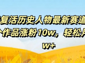 AI复活历史人物最新赛道，54个作品涨粉10w，轻松月入2w+【揭秘】-天天学吧