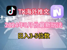 TikTok海外推文8月最新玩法，单日3-5位数，赚老美的钱【揭秘】-天天学吧