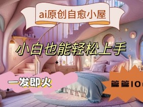 ai原创治愈小屋，小白也能轻松上手，一发即火，篇篇10w+【揭秘】-天天学吧