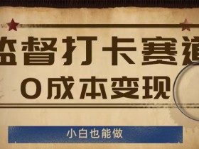 监督打卡赛道，0成本变现，小白也可以做【揭秘】-天天学吧