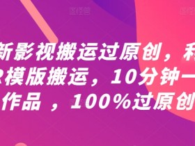 最新影视搬运过原创，利用PR模版搬运，10分钟一条作品 ，100%过原创【教程+PR模板】-天天学吧