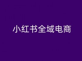 小红书全域电商，小红书电商教程-天天学吧