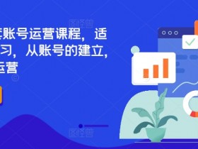 TikTok全套账号运营课程，适合0基础学习，从账号的建立，到账号的运营-天天学吧