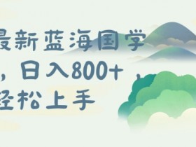 国学项目，长期蓝海可矩阵，从0-1的过程【揭秘】-天天学吧