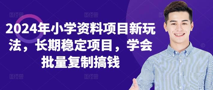 图片[1]-2024年小学资料项目新玩法，长期稳定项目，学会批量复制搞钱-天天学吧