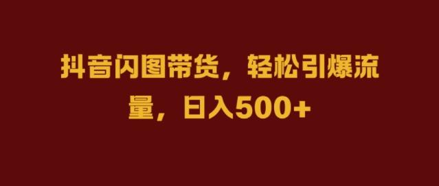 图片[1]-抖音闪图带货，轻松引爆流量，日入几张【揭秘】-天天学吧