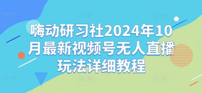 图片[1]-嗨动研习社2024年10月最新视频号无人直播玩法详细教程-天天学吧