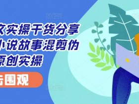 小说推文实操干货分享—蛋花小说故事混剪伪原创实操-天天学吧