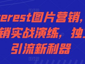 Pinterest图片营销，社交营销实战演练，独立站引流新利器-天天学吧