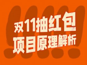 双11抽红包视频裂变项目【完整制作攻略】_长期的暴利打法-天天学吧