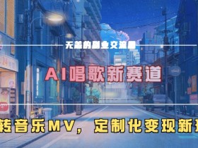 AI唱歌新赛道，玩转音乐mv，定制化变现新玩法-天天学吧