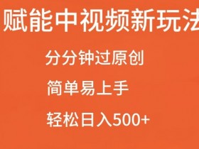 AI赋能中视频最新玩法，分分钟过原创，简单易上手，轻松日入500+【揭秘】-天天学吧