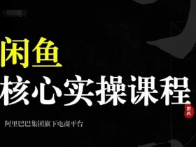 2024闲鱼核心实操课程，从养号、选品、发布、销售，教你做一个出单的闲鱼号-天天学吧