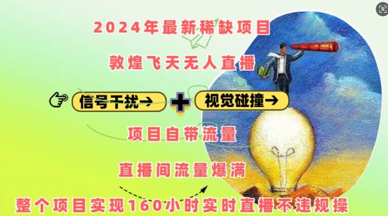 图片[1]-2024年最新稀缺项目敦煌飞天无人直播，项目自带流量，流量爆满，实现160小时实时直播不违规操-天天学吧